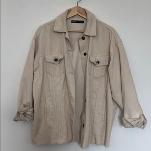 Zara Corduroy Oversized Jacket